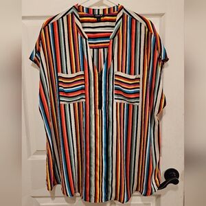 Torrid 2 Vertical Stripe Blouse
